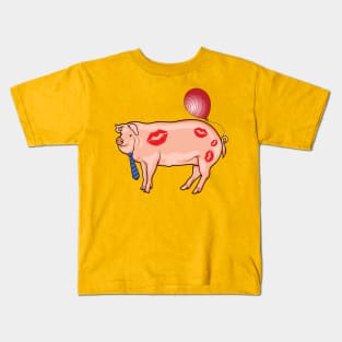 Hogs and kisses and balloons for Valentine day, just for you Kids T-Shirt